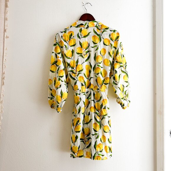 J.Crew Cinched Shirt-Dress in Limoncello 100% Organic Cotton Voile — XL - Picture 10 of 14